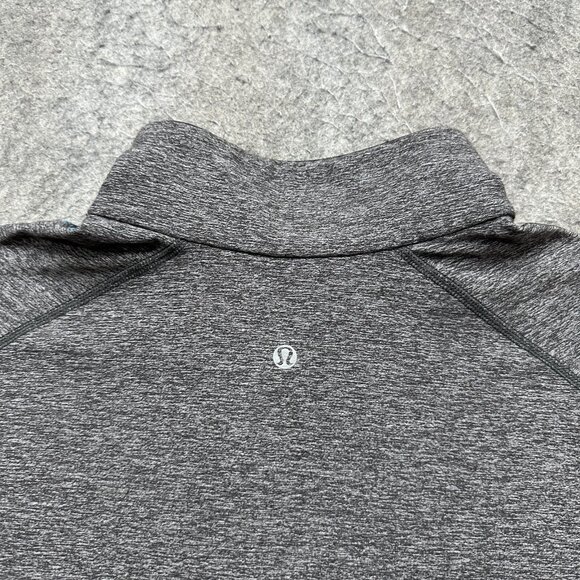 Lululemon Surge 1/2 Zip Pullover Men L Gray Solid Long Sleeve b157 - Picture 8 of 14